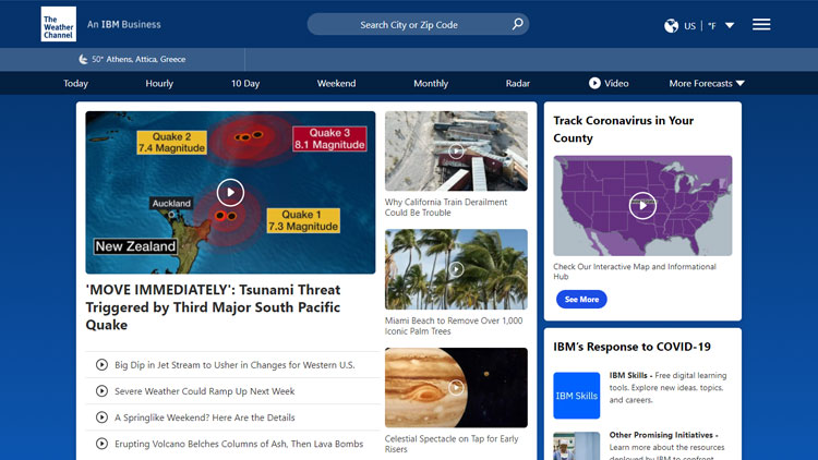 Advertise on The Weather Channel Website - ADspot