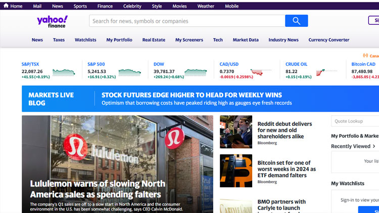 Yahoo Finance Canada